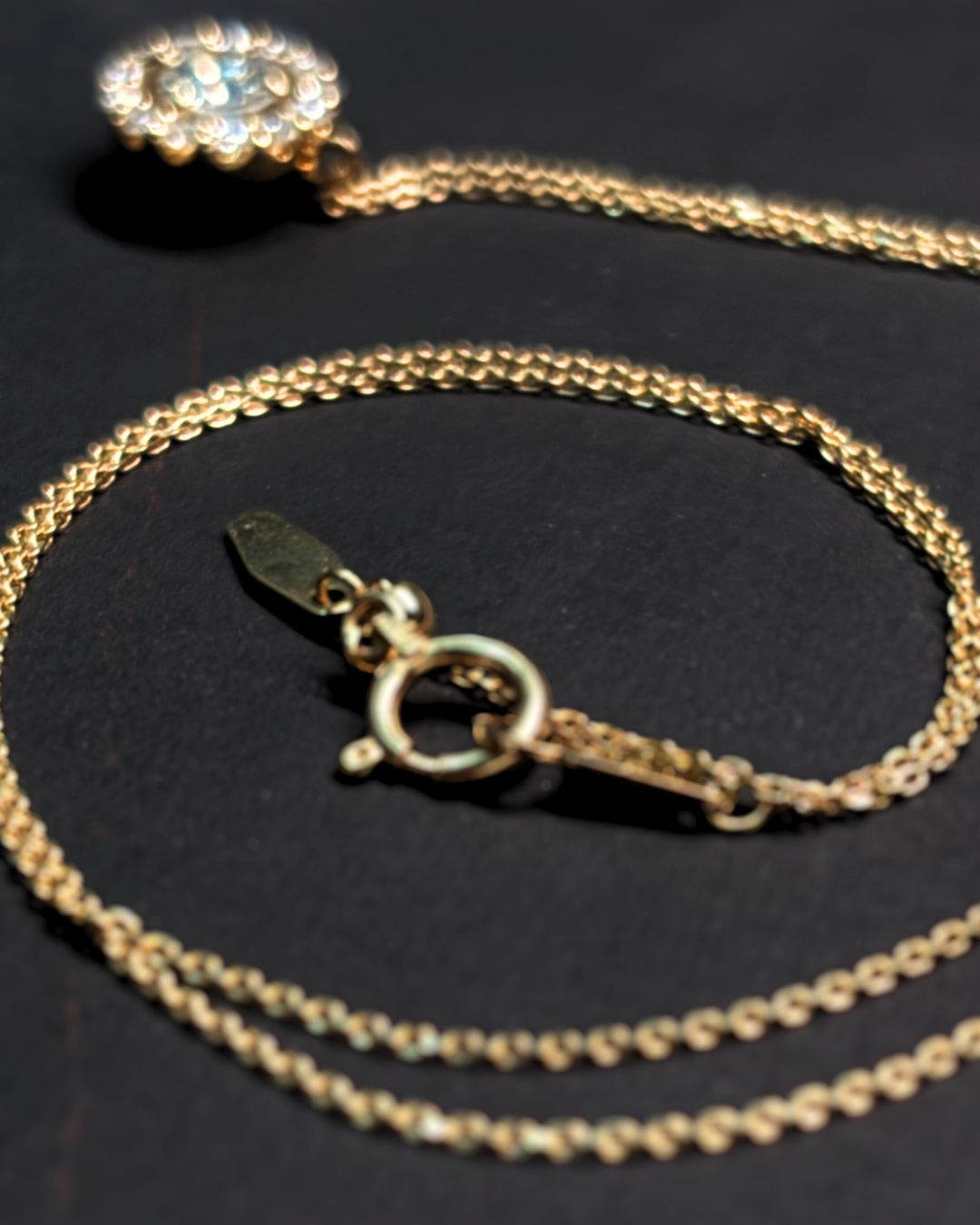 18K Diamond Halo Pendant